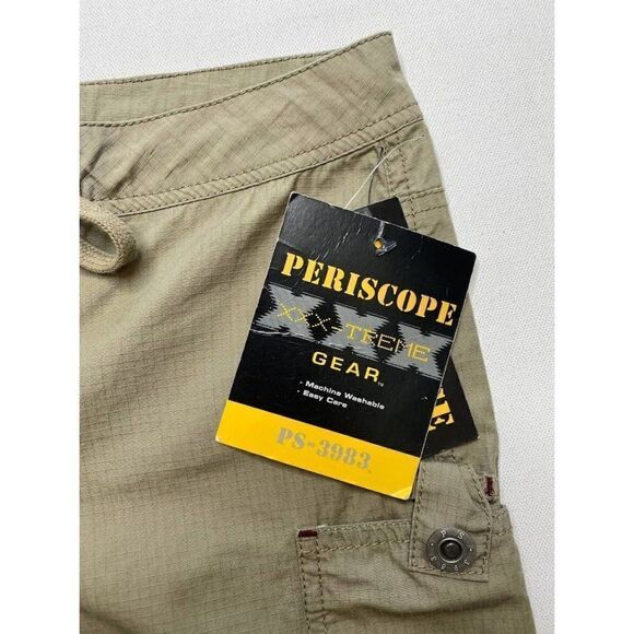 Periscope Gear Utility Shorts Women's 3 SMALL Khaki Green‎ Drawstring Cotton NEW - Picture 5 of 9